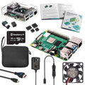 Vilros Raspberry Pi 4 Complete Starter Kit- Includes Raspberry Pi 4 Board, Fan Cooled Case, 64GB Preloaded Micro SD Card and More (4GB, Clear Transparent Case)