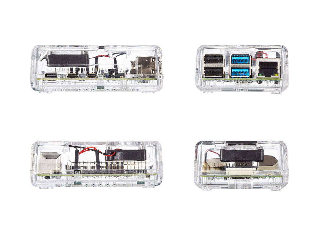 Vilros Raspberry Pi 4 Complete Starter Kit- Includes Raspberry Pi 4 Board, Fan Cooled Case, 64GB Preloaded Micro SD Card and More (4GB, Clear Transparent Case)